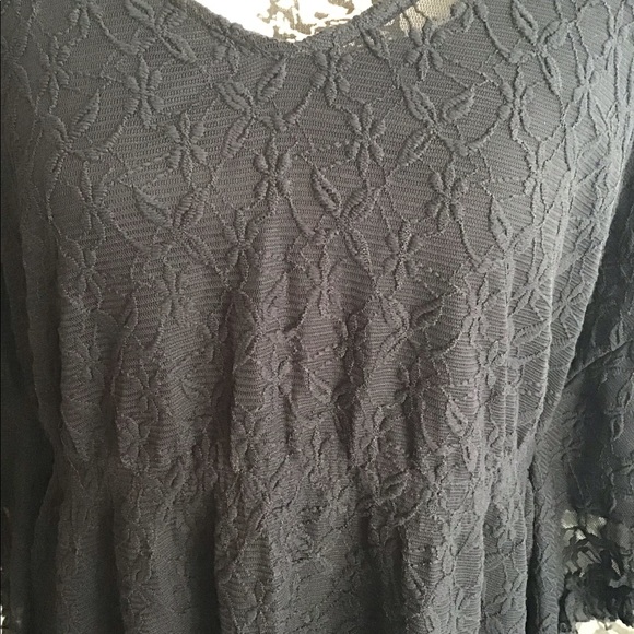 Style and Company 2 Piece Lace Top Black L - Picture 2 of 7